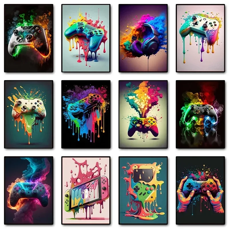 Gaming Controller - Colorful Pop Art Gamer Controller Gaming