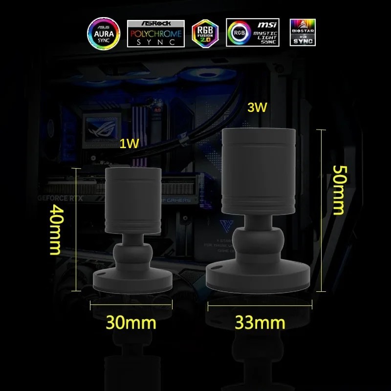 QITU 1W 3W ARGB 5V 3Pin Header - огляд і ціна Pc Gaming Second