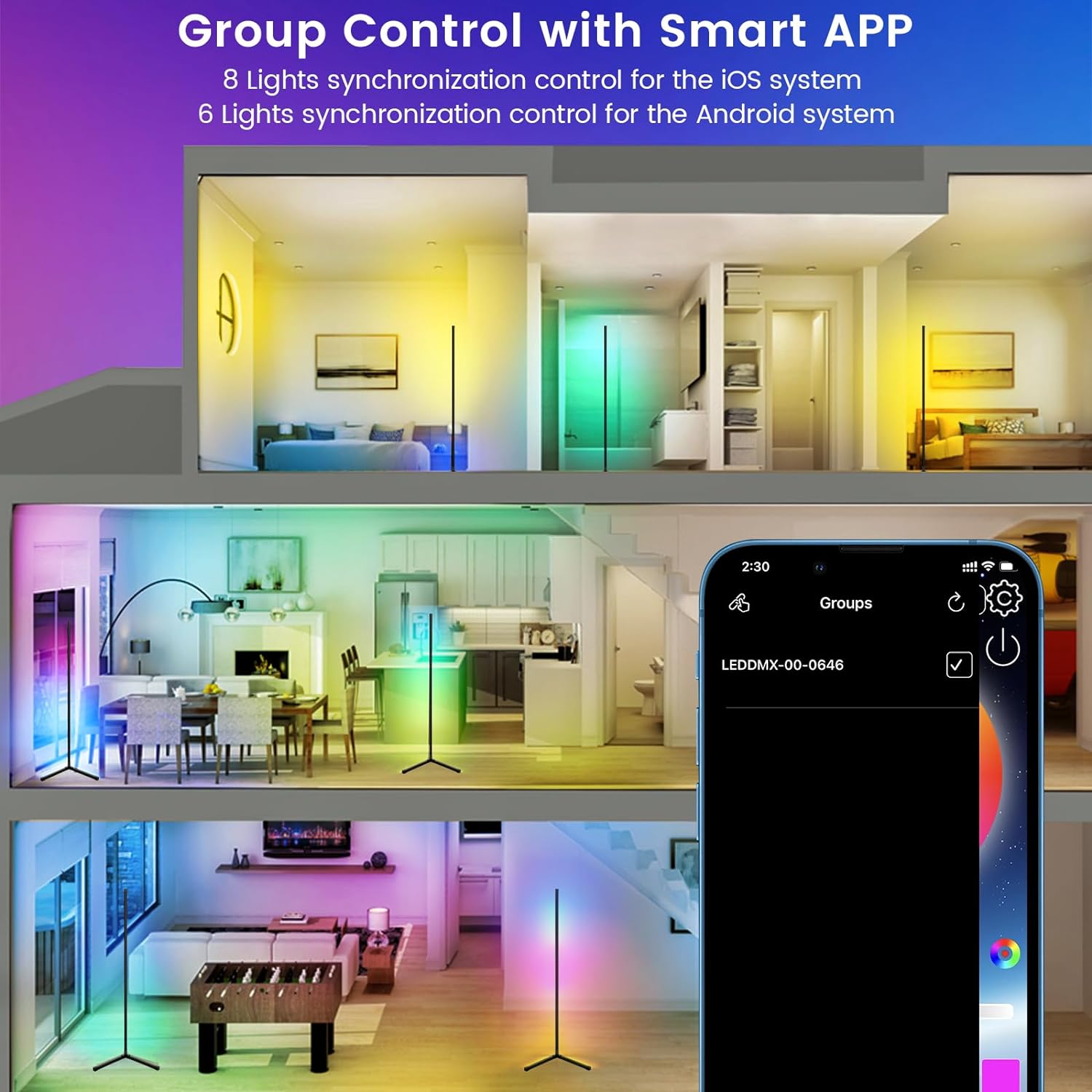 Corner Floor Lamp RGB IC Light - огляд і ціна Gaming Controller