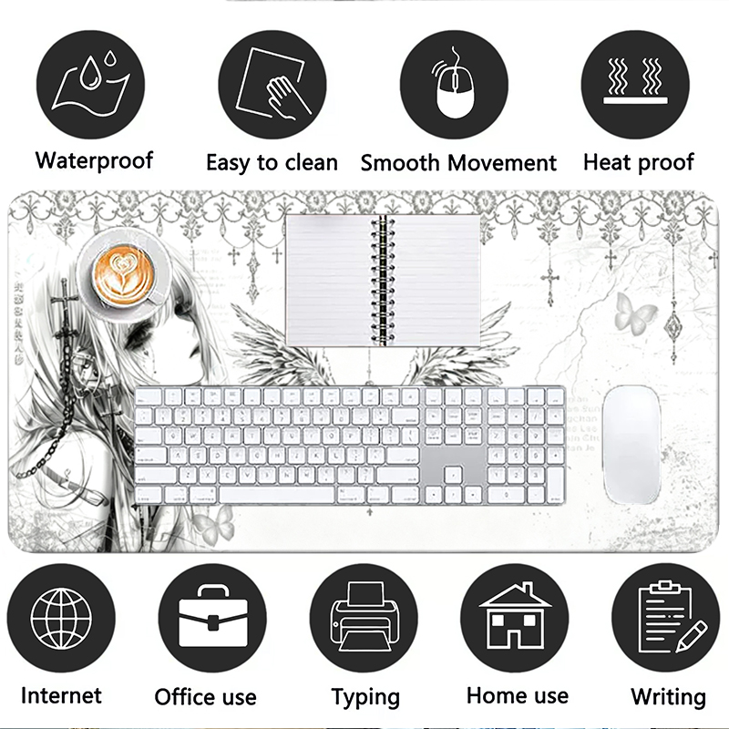 Leather Mousepad Black White A - огляд і ціна Pc Gaming Upgrades